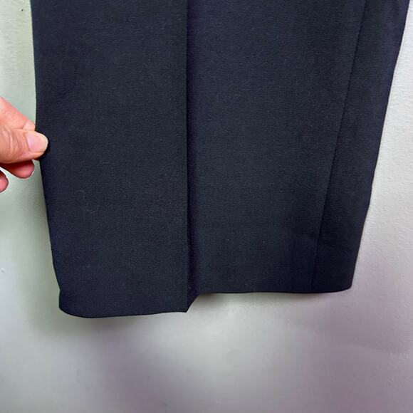Theory pants women's size 12 black trousers work wool straight leg minimalist - Picture 5 of 8